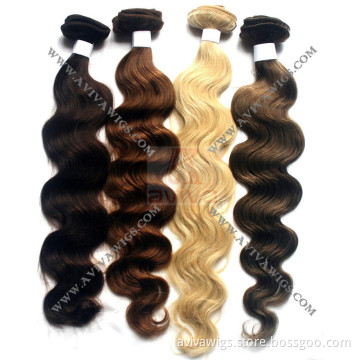 Human Hair Weft Remy Human Hair Extension (AV-HE005A)